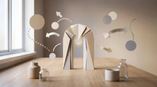 Composition symbolique d'une page de destination efficace avec focus sur l'optimisation des conversions publicitaires