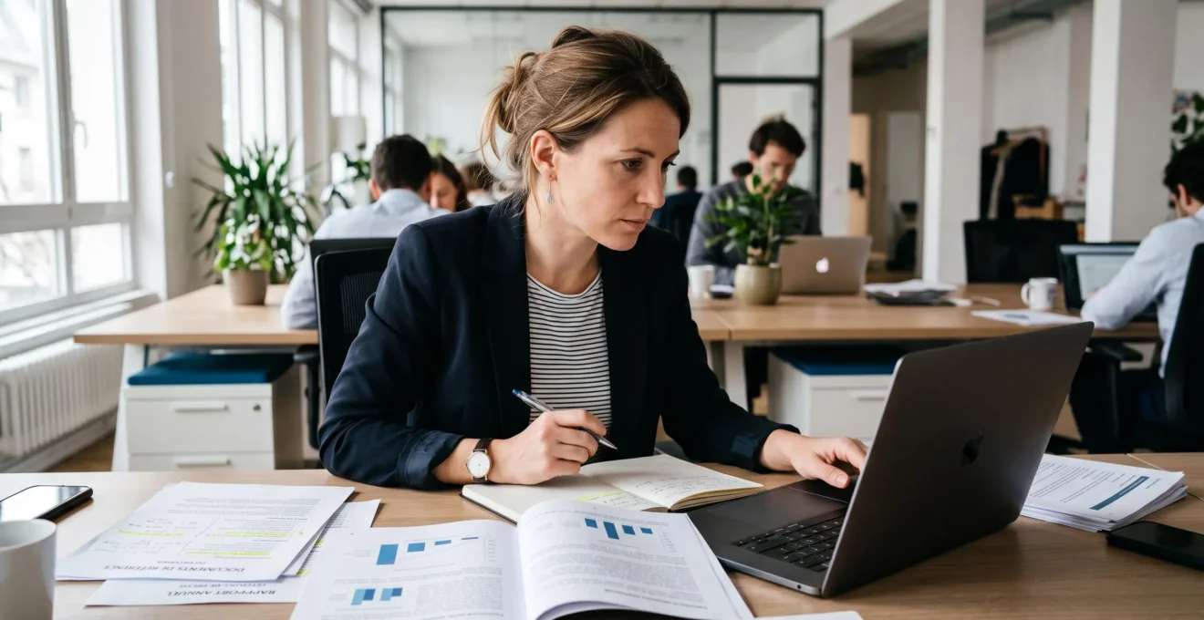 Responsable marketing vérifiant une information erronée fournie par une IA à propos de son entreprise